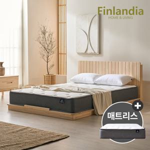 핀란디아 엘렌 편백 저상형침대 Q + 드림온24매트리스 Q
