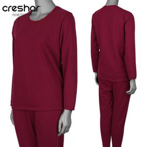 크레샤르 여성 단색 양모 내의 상하세트 002