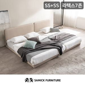 [삼익가구]루시 슬림형 저상형 패밀리 침대 SS+SS(라텍스 7존 독립 매트리스)