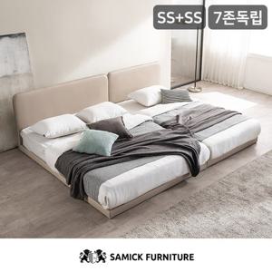 [삼익가구]루시 슬림형 저상형 패밀리 침대 SS+SS(7존 독립 매트리스)