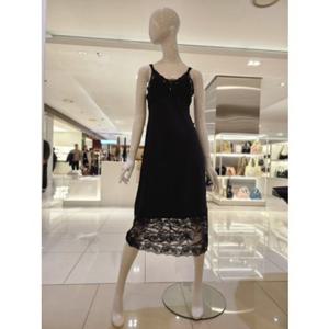 [바바라] 논스판 사틴 슬립 원피스 AGW4805L (블랙) AGW4805L