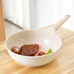 라체나 인덕션 겸용 크림 화이트 궁중팬 28cm