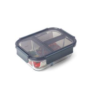 모드니 오븐글라스 밀폐용기 직사각 3칸 1040ml