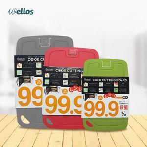 웰로스 도마 3종 세트(사각타입) 칼라도마 컬러도마 이유식준비 재료별도마 칼라실리콘도마 이유식준비물