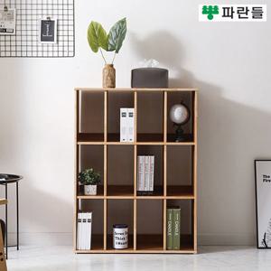 파란들가구 UV코팅 고무나무원목 800 3단책장 원목책장 책꽂이