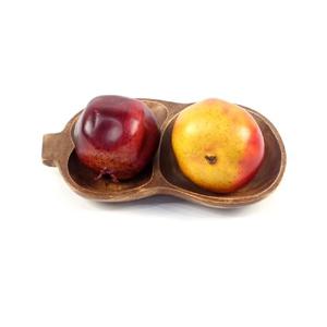 보고 아카시아 완두콩 접시 2절 마른안주접시 과자접시 원형접시 원목접시 나무접시 나무쟁반 간식접시 나