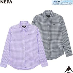 [네파] 여성 아웃도어 시어서커 (지짐이) 체크 남방 7K41541