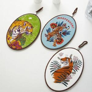 타이거 타원 냄비받침 (3TYPE) 냄비받침대 인덕션냄비받침 냄비받침만들기 실리콘냄비받침 뚝배기받침 주방
