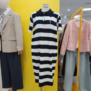 르피타 DP01 카라 니트 롱원피스 L252BOK451