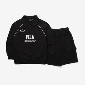 [휠라키즈]카라 반집업 셋업