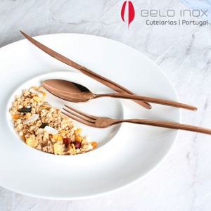 (포르투칼 벨로아이녹스) 플래티늄 티타늄 브론즈 스테이크 3종세트 양식수저세트 포크 스푼 나이프 가게양