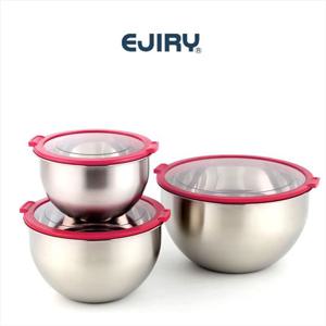 에지리 스텐 뚜껑 믹싱볼 3종세트 스텐믹싱볼 스테인레스믹싱볼 뚜껑믹싱볼 다용도믹싱볼 스텐볼 요리볼 뚜