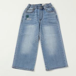 [지프키즈]여아 와이드핏 9부 데님 팬츠  KO2DPU531
