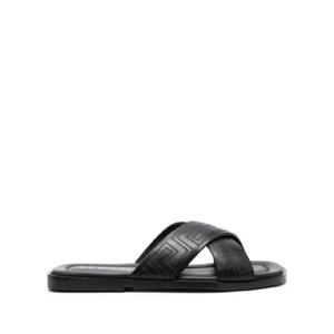 베르사체 그레카 패턴 오픈 토 슬라이더 샌들 10057701A04030