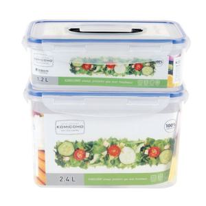 코미코모 손잡이 직사각 밀폐 용기