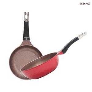 키친아트 꼬뜨 울트라 논스틱코팅 인덕션 후라이팬세트 2종B 후26+웍26