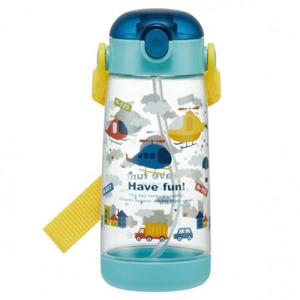 헬리콥터 원터치 스트로 어깨끈물병 480ml 빨대물통