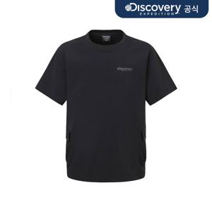 [디스커버리] 프레시벤트 우븐 남성 고프코어 투포켓 반팔티셔츠 (BLACK) DMRS8Z053-BKS