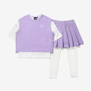 [휠라키즈]플리츠 스커트 코디 3pcs 세트