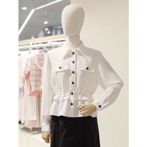 [숲] SOUP 숲 허리 스트링 카라 긴팔 블라우스 (SB9LS89) SB9LS89