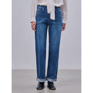 [빈폴레이디스]브러쉬 워싱 스트레이트핏 데님 블루 (BF4921C08P