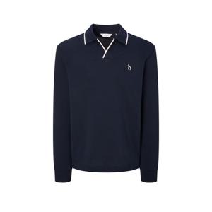 헤지스  25FW  남성 팁배색 긴팔 오픈카라 티셔츠 HZTS5F303N2