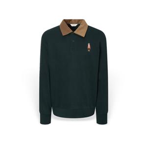 [헤지스 남성] 남성 코듀로이패치 카라 긴팔티셔츠 HZTS5D750E3 HZTS5D750