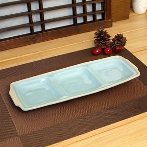 여주 소야 도자기 아름 블루 3칸나눔찬기그릇 도자기그릇 여주도자기 그릇세트