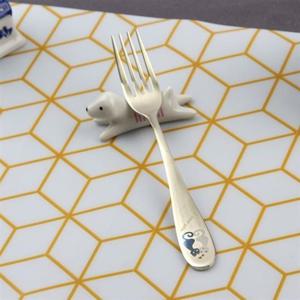 대명 스테인리스 고양이 티타늄 아동 포크 1P OPP포장 수저 젓가락 스푼