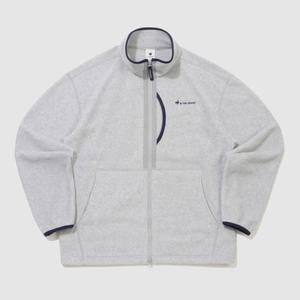 [르꼬끄] 남녀공용 플리스 우븐믹스 루즈 스탠넥 집업 QQ423LFTO2 QQ423LFTO2