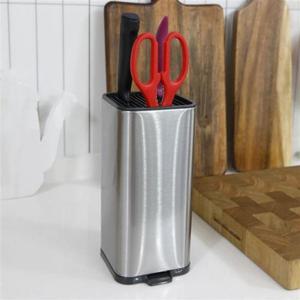 동무 키친프리 홈웨어-사각칼블럭 (칼꽂이+가위꽂이) 멀티박스 자동물빠짐 키친