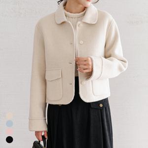 [한정수량] [모리스커밍홈] 핸드메이드 라운드카라 숏 울코트_M2509CT005D