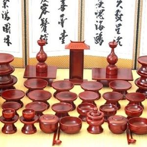 남원동천 물푸레 민각 특제기 47P 목기 제사그릇 제사식기 제기그릇 제기식기 제기세트 제사상그릇 제사상