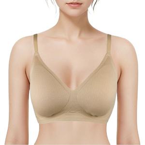 [비비안(언더웨어)]심플데일리 골지 스판 노와이어 심리스 퓨징 브래지어 2컬러 세트 BR1996A