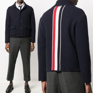 21FW 톰브라운 MKJ069A 백로고 스트라이프 니트 셔츠 재킷