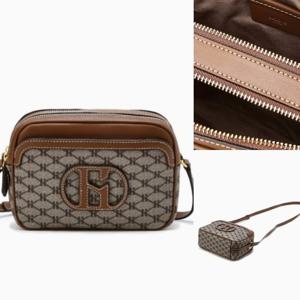 [헤지스] H 레더 시그니처 패턴 미니크로스백 HIWA6E520G2