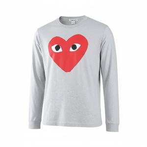 꼼데가르송 남성 레드하트 긴팔 티셔츠 (P1T268 01)