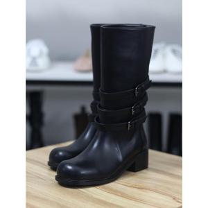 바이로쏘 세이브존06 청키힐 벨티드 버클장식 4.5cm 롱부츠 (BY)25F127J59CF1