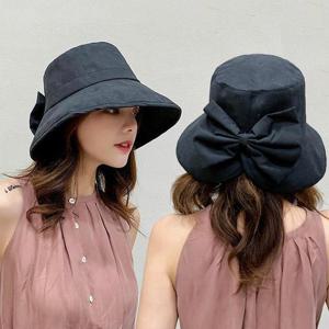 여자모자 빅리본 포인트 버킷햇 캐주얼 여자벙거지