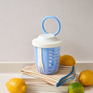 [모던하우스] ON 휴대하기 편리한 핸들형 과일야채컵 650ml블루