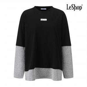 [르샵] 라벨 투톤 레이어드형 티셔츠 (BPCTS014A)