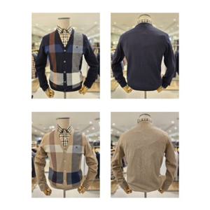 [닥스셔츠] 닥스가디건 26년 S S DMP1SWCD201-I1 2종택1 체크 V넥 가디건(양말증정) DMP1SWCD201