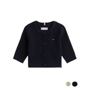 [타미힐피거칠드런] 베이비 코튼 립 래글런 가디건 (T42G0NCD250BT1) 12M 2T T42G0NCD250BT1