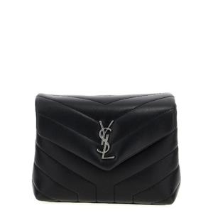 25FW 생로랑 블랙 레더 토이 Loulou 크로스바디 백 678401DV7061000 TP563431138