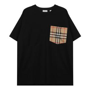 (명품) 버버리 체크 포켓 코튼 티셔츠 8103970