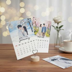 아트박스/갓샵 커스텀 포토 캘린더 (달력+우드꽂이+포장봉투)