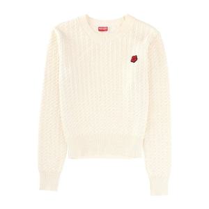 겐조 로고 자수 크루넥 스웨터 FG52PU7363LK 03