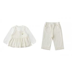 [밍크뮤] 밍크뮤ch 크로쉐뷔스티에티셔츠팬츠세트(유아 돌 베이비 선물) (3611533005) 3611533005