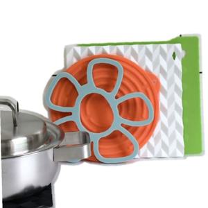 실리콘 업소용 뚝배기받침 냄비받침-사각엠보(블루)