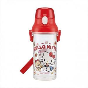 헬로키티 쿠키 클리어 원터치 어깨끈물병 480ml
